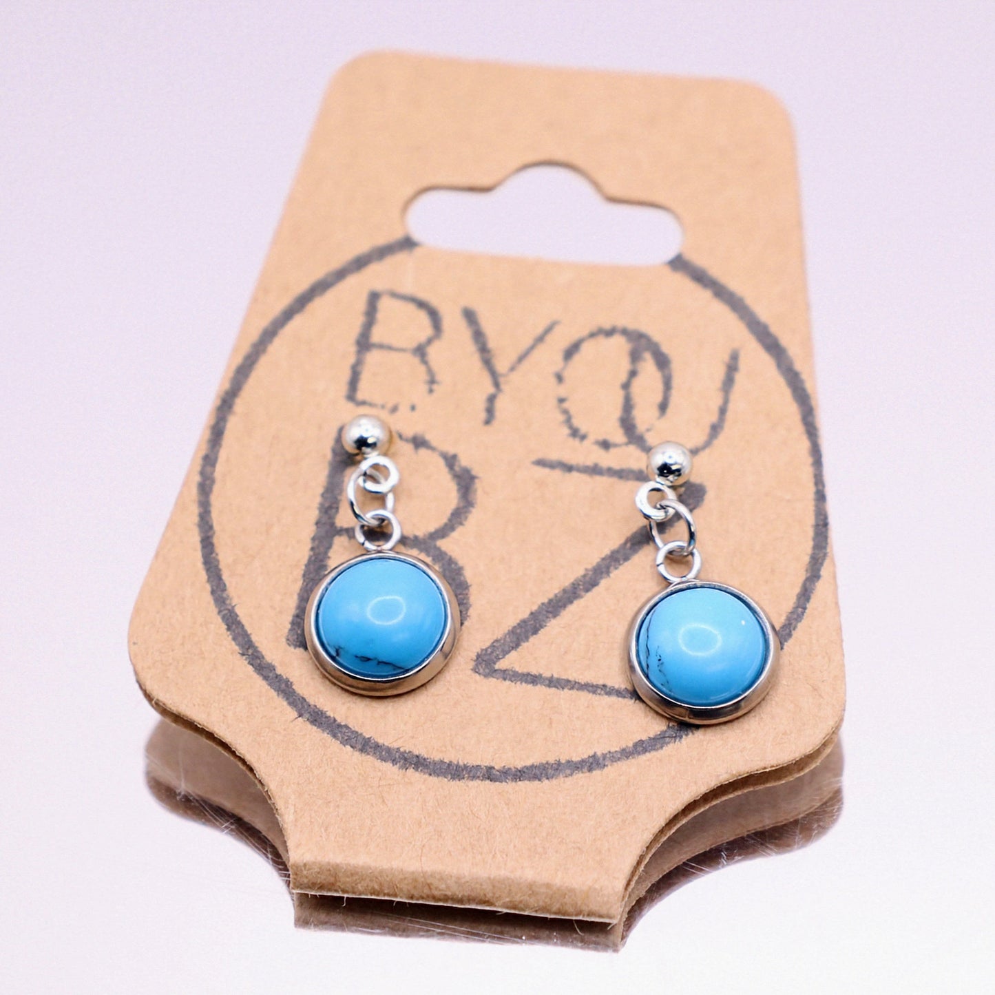 OCEAN DROP | Oorbellen | turquoise | howliet | rvs