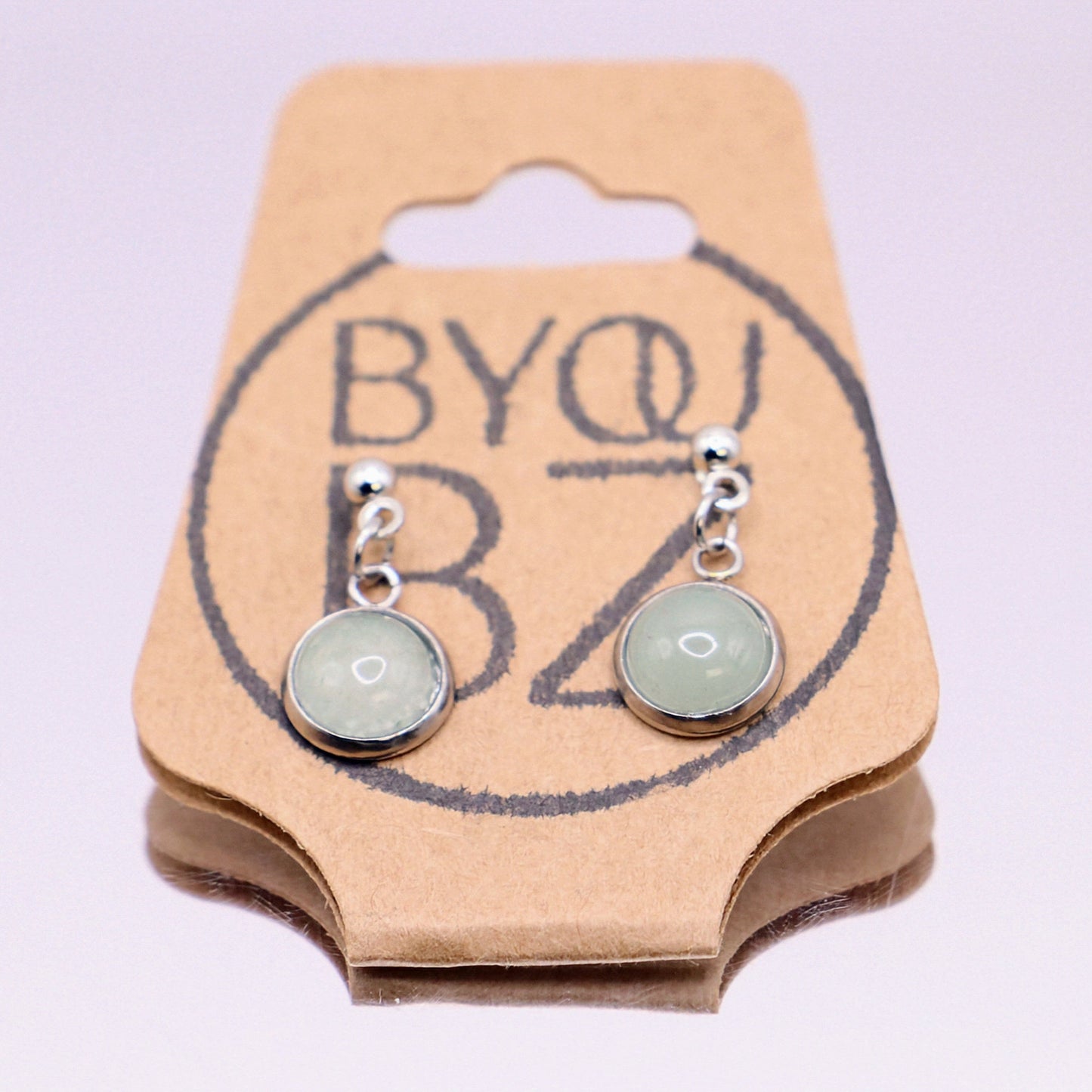 MINT HORIZON | Oorbellen | lichtgroen | jade | rvs