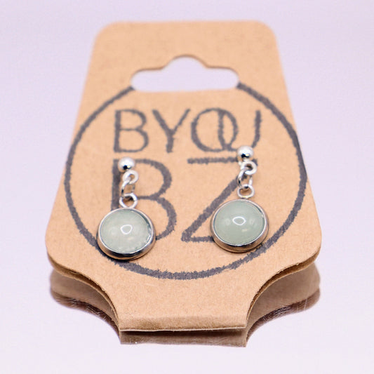 MINT HORIZON | Oorbellen | lichtgroen | jade | rvs