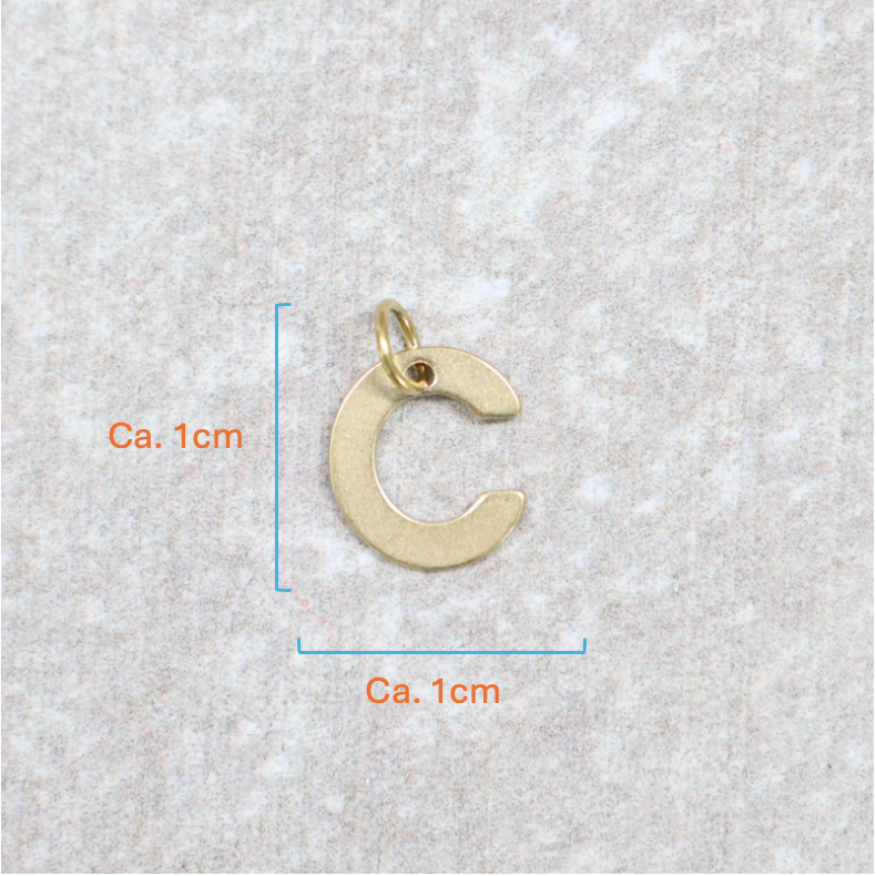 Bedel | Roestvrijstaal | Letter C | Goud