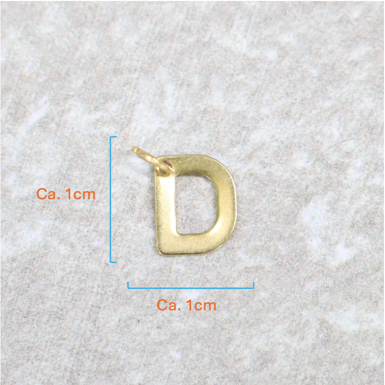 Bedel | Roestvrijstaal | Letter D | Goud
