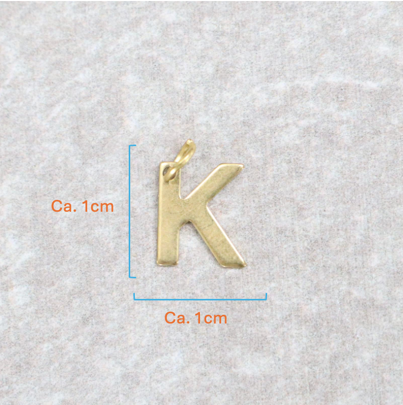 Bedel | Roestvrijstaal | Letter K | Goud
