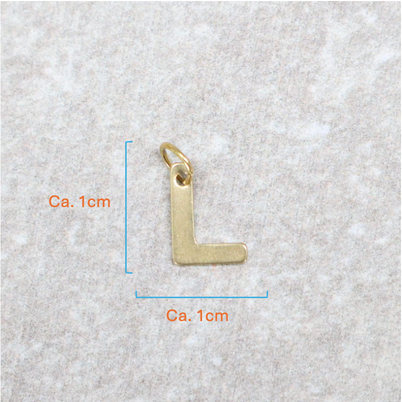 Bedel | Roestvrijstaal | Letter L | Goud