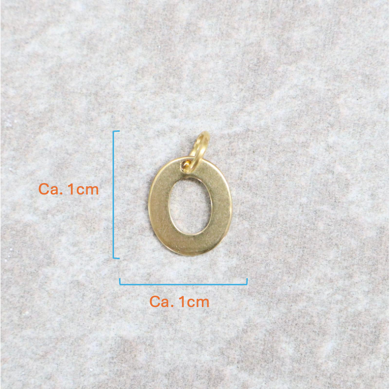 Bedel | Roestvrijstaal | Letter O | Goud