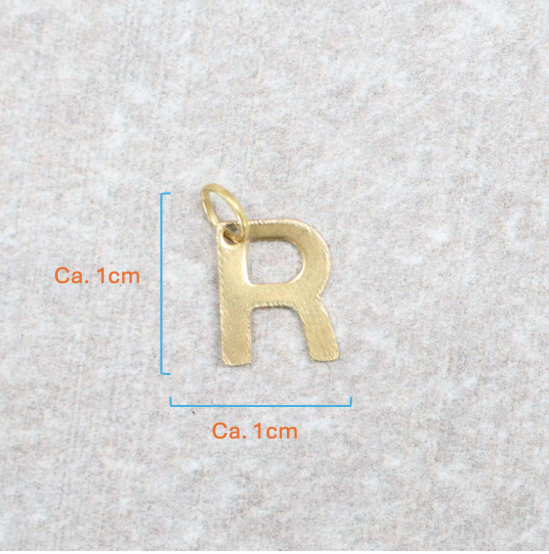 Bedel | Roestvrijstaal | Letter R | Goud