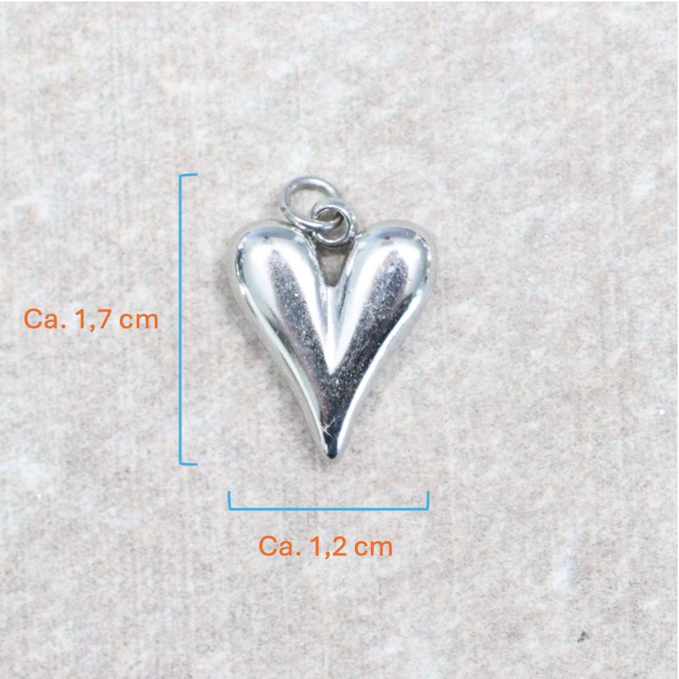 Bedel | Roestvrijstaal | Hart | Zilver