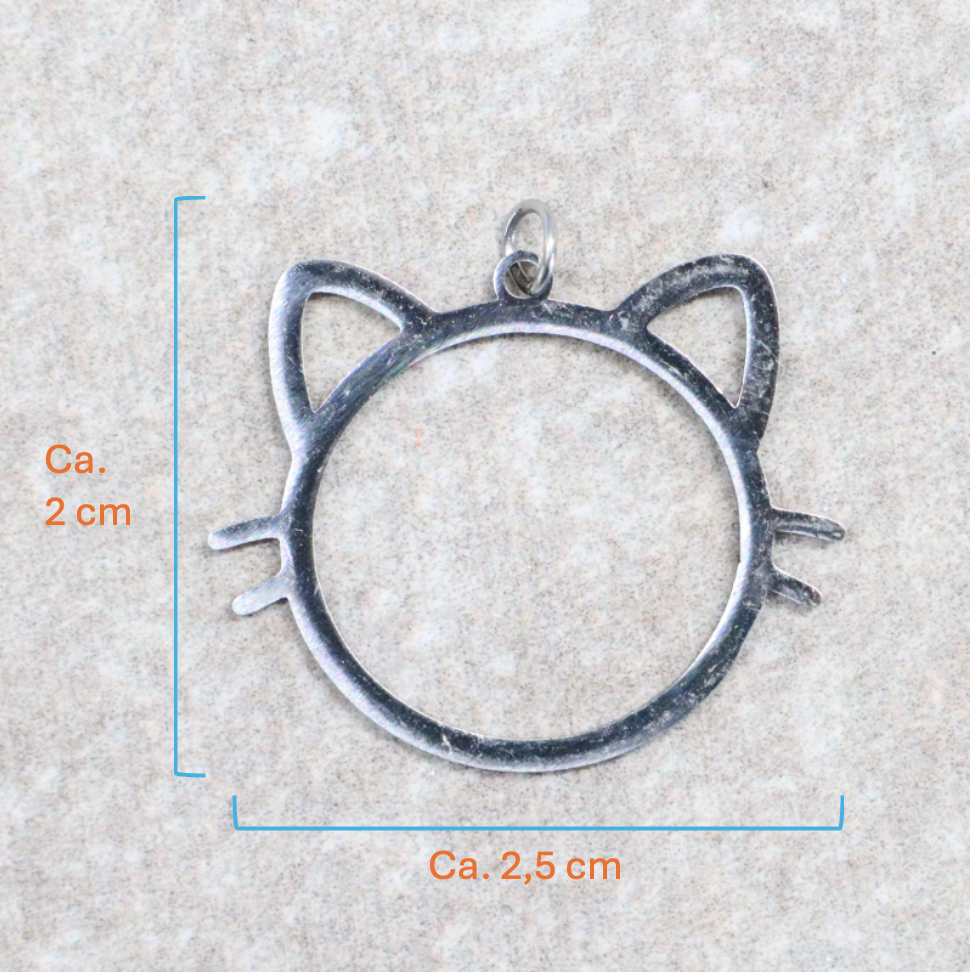 Bedel | Roestvrijstaal | Kat | Zilver