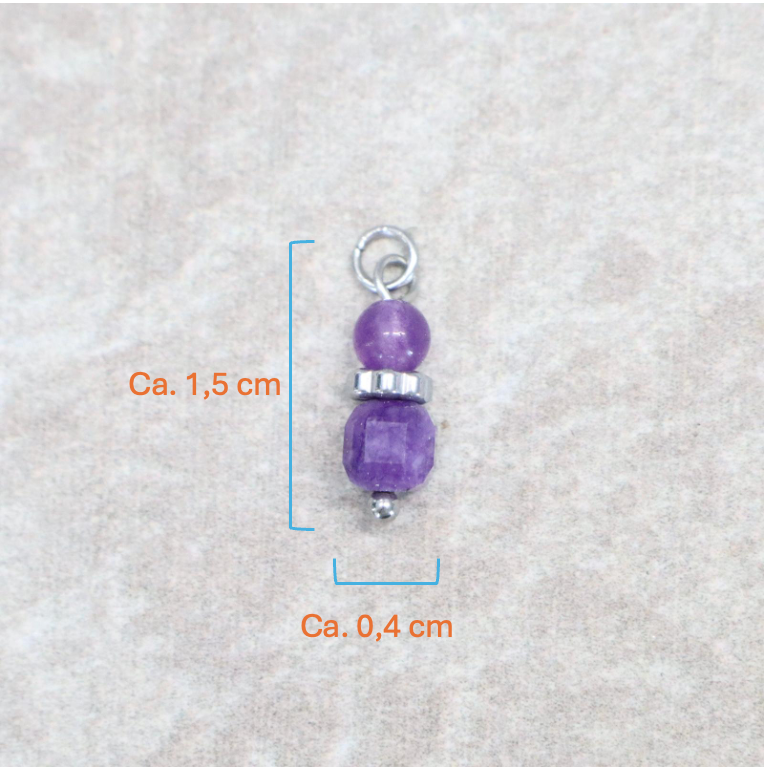 Bedel | Natuursteen | Amethist duo | Zilver