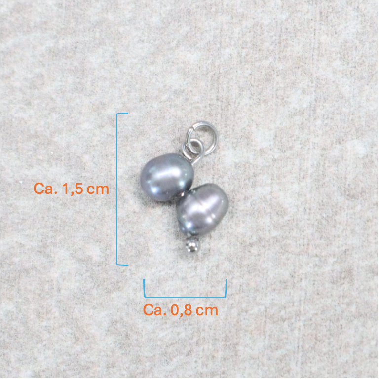 Bedel | Natuursteen | Grijze parel | Zilver