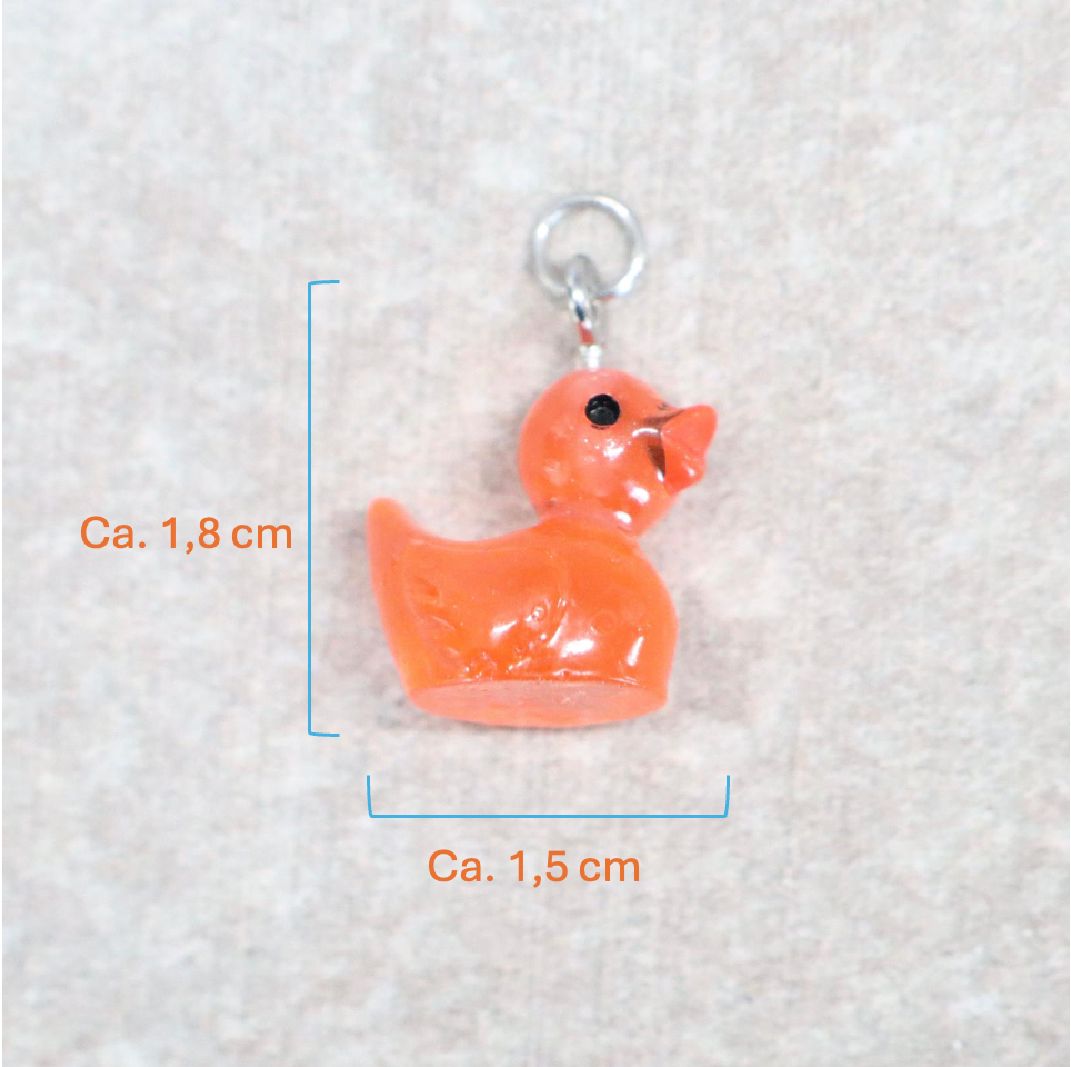 Bedel | Overig | Eend | Donker oranje transparant | Zilver