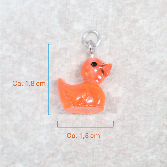 Bedel | Overig | Eend | Donker oranje transparant | Zilver