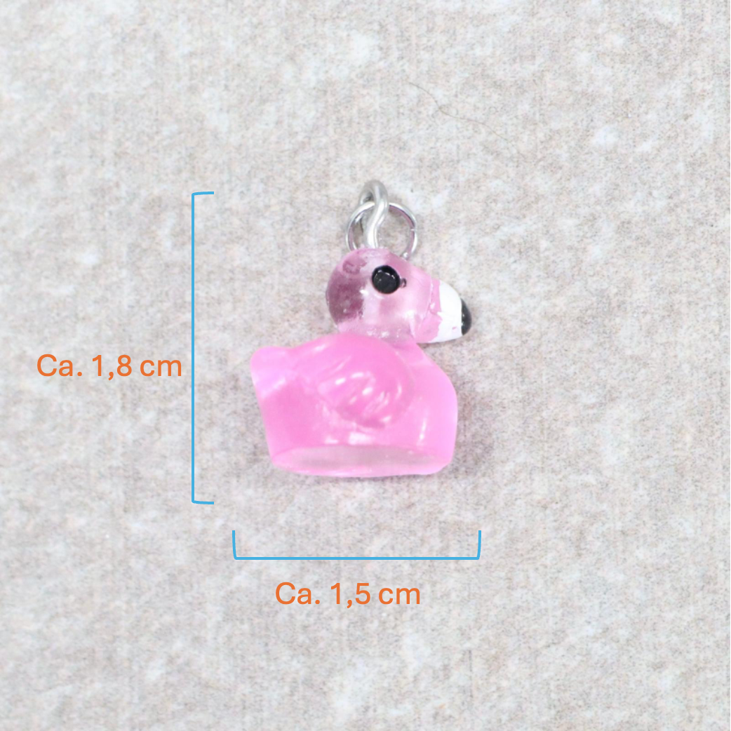 Bedel | Overig | Flamingo | Roze transparant | Zilver