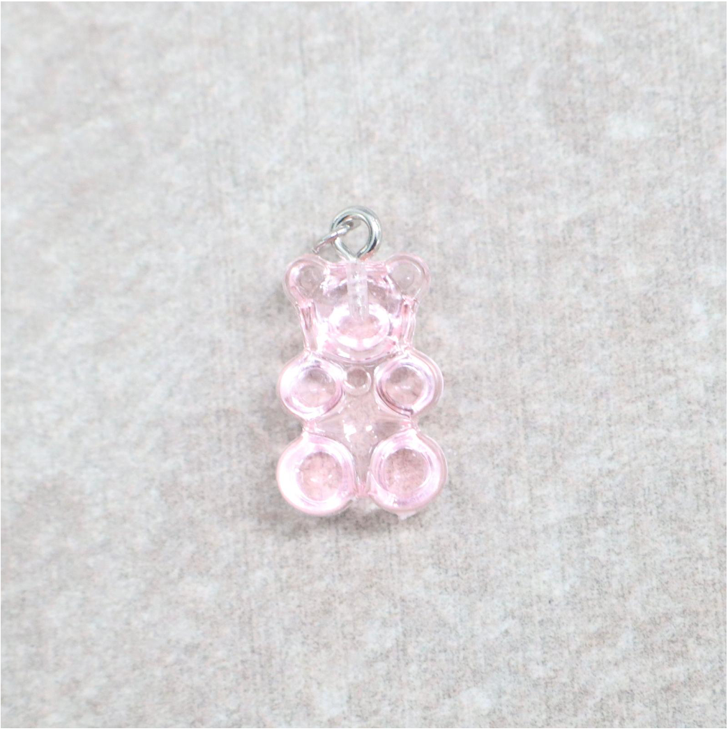 Bedel | Overig | Gummy beer 2D | Roze transparant | Zilver