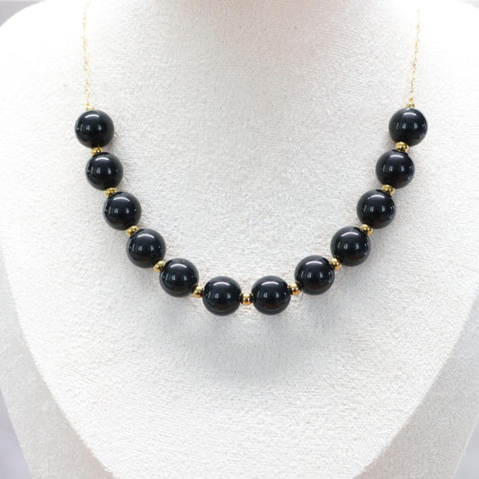 OBSIDIAN TOKYO | Obsidiaan ketting | 12mm | ca. 50cm