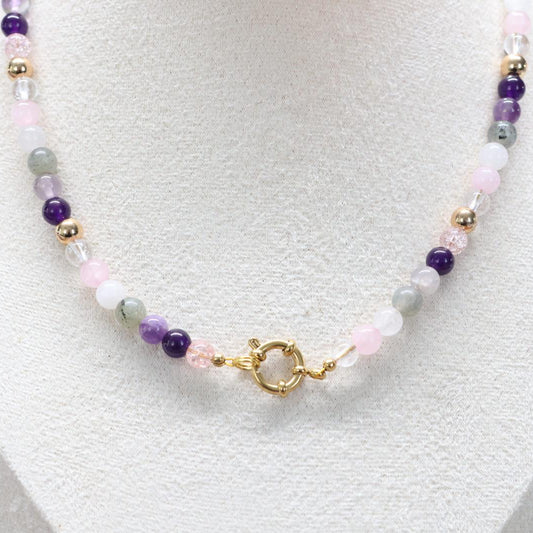 NARA BLOOM | Natuursteen ketting mix | 6mm | ca. 42cm