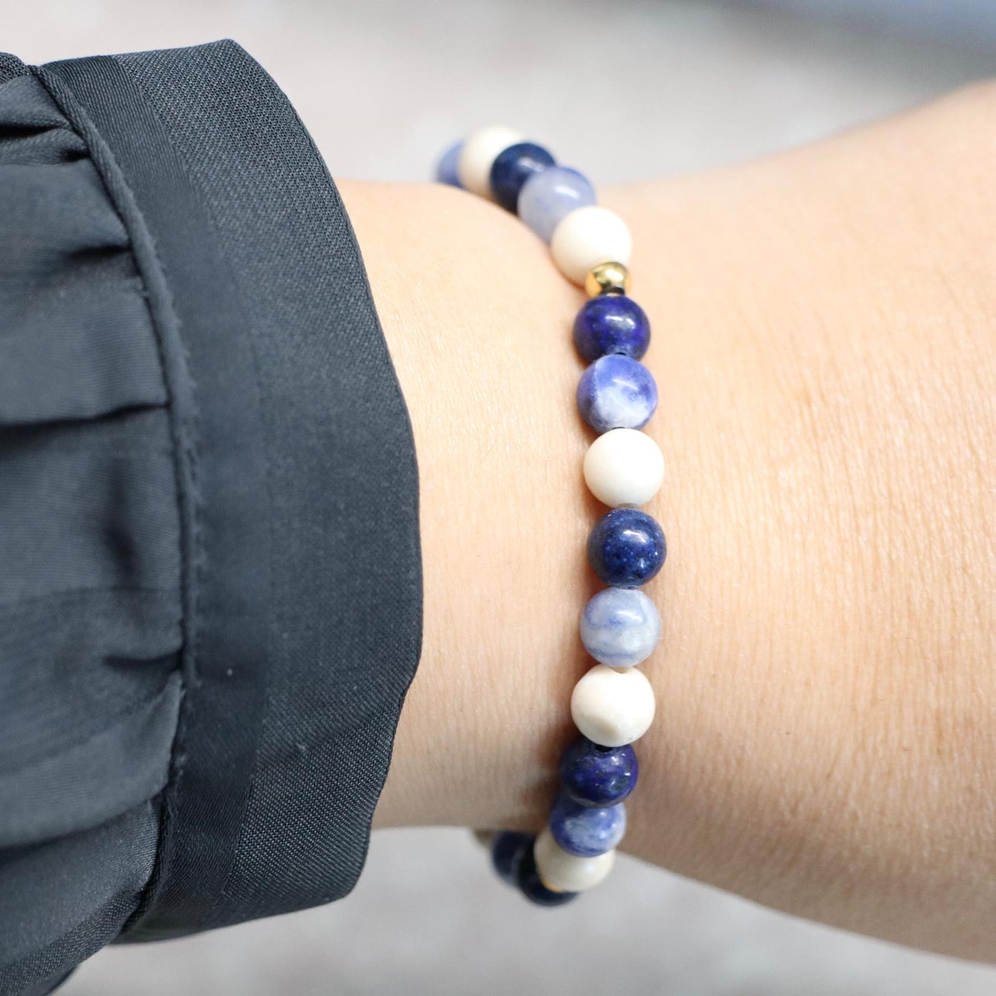 POLAR LIGHTS | Natuursteen armband mix | 6mm | Normal Fit