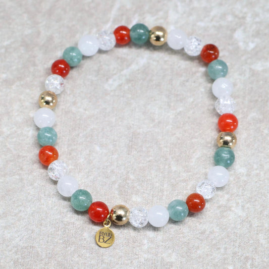 PORTOFINO RIVIERA | Natuursteen armband mix | 6mm | Normal Fit