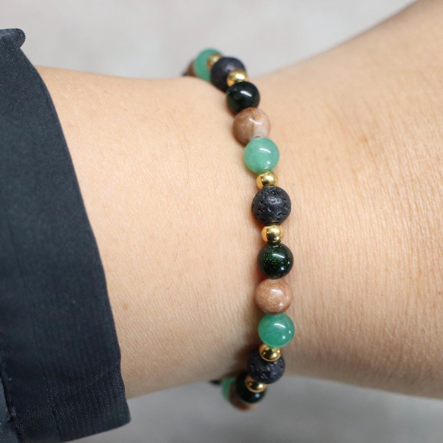 FOREST UBUD | Natuursteen armband mix | 6mm | Normal Fit
