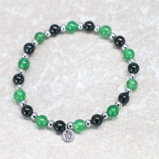 EMERALD HOI AN | Groene chalcedoon & groen zandsteen armband | 6mm | Normal Fit