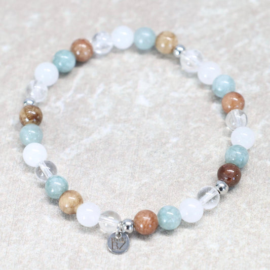 ALGARVE BREEZE | Natuursteen armband mix | 6mm | Normal Fit