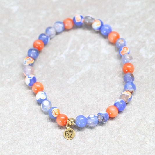 SUNSET CORAL | Chalcedoon & jaspis armband | 6mm | Normal Fit