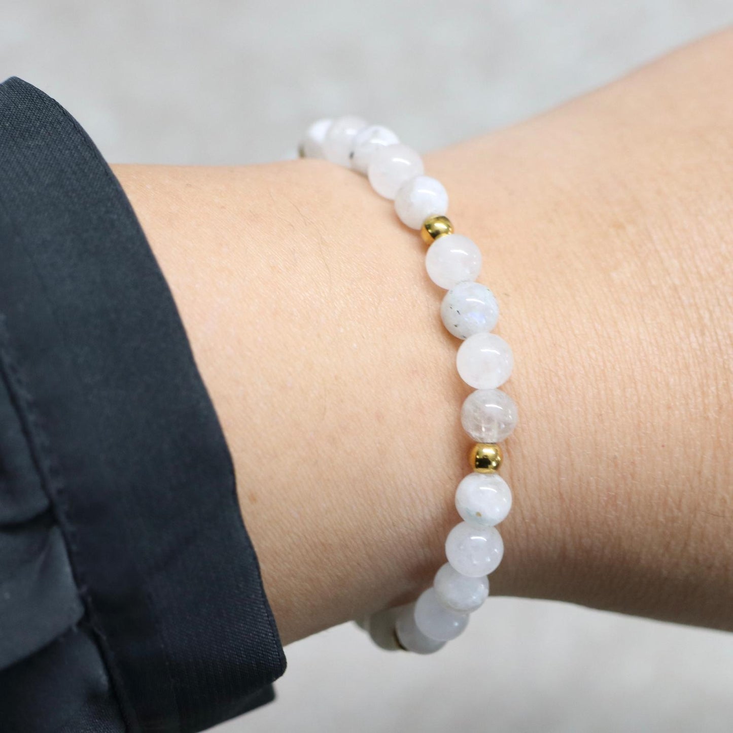BORACAY MOON | Maansteen armband | 6mm | Normal Fit