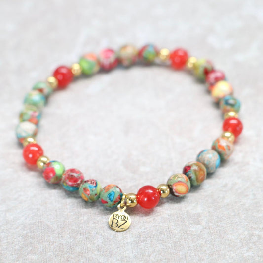 CARNAVAL CARTAGENA | Jaspis armband | 6mm | Normal Fit