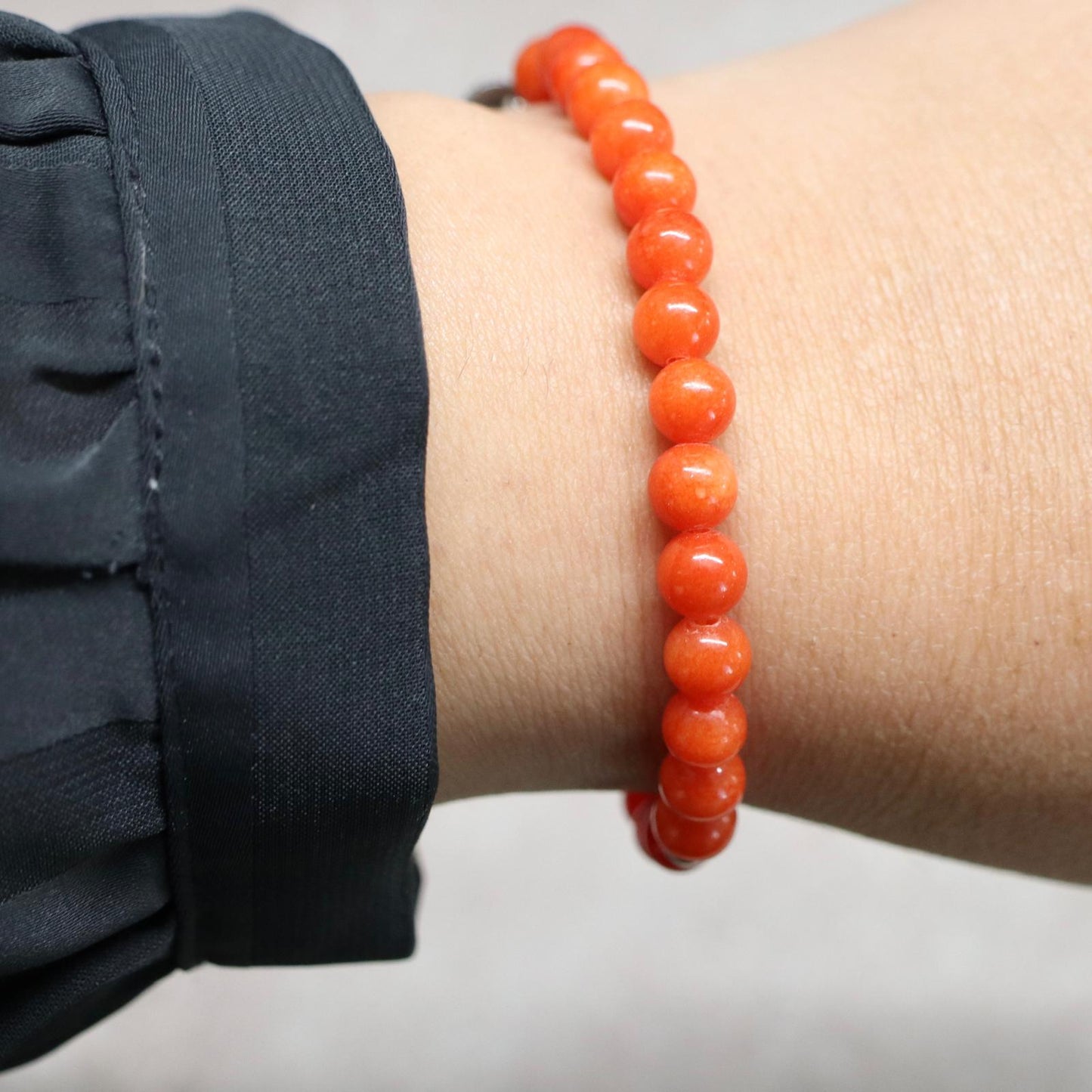 ORANJE TROTS | Natuursteen armband mix | 6mm | Normal Fit