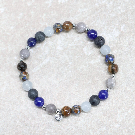 KEIKRACHT AMERSFOORT | Natuursteen armband mix | 8mm | Relaxed Fit