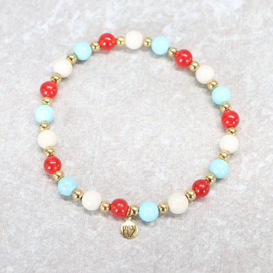 POSITANO | Natuursteen armband mix | 6 mm | Relaxed Fit