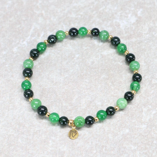 MYSTIC KERALA | Chalcedoon & zandsteen armband | 6 mm | Relaxed Fit