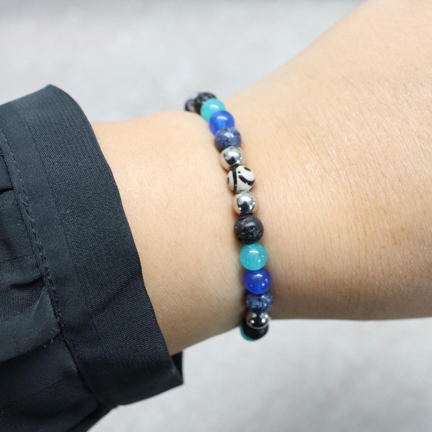CÔTE D’AZUR GLOW | Natuursteen armband mix | 6mm | Small Fit