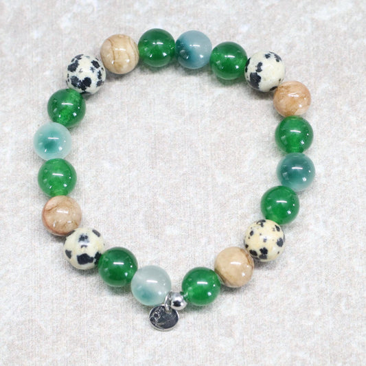 CONNEMARA GREEN | Natuursteen armband mix | 8mm | Small Fit