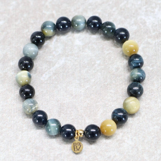 CAPE TOWN EARTH | Tijgeroog obsidiaan armband | 8mm | Normal Fit