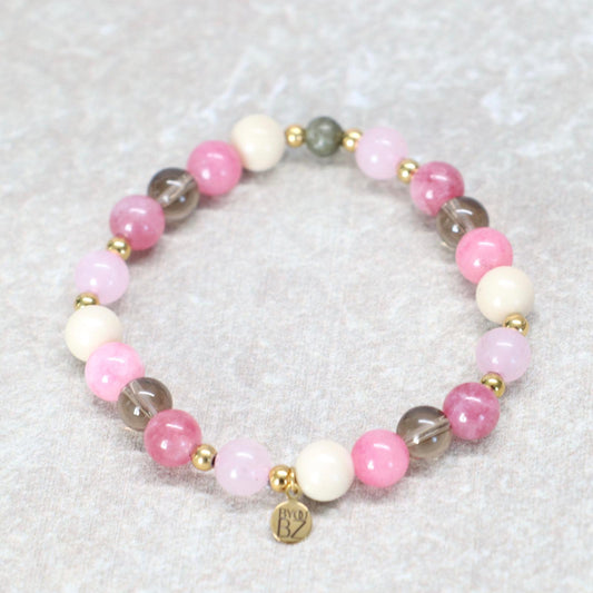 BLOSSOM BREEZE | Natuursteen armband mix | 8mm | Normal Fit