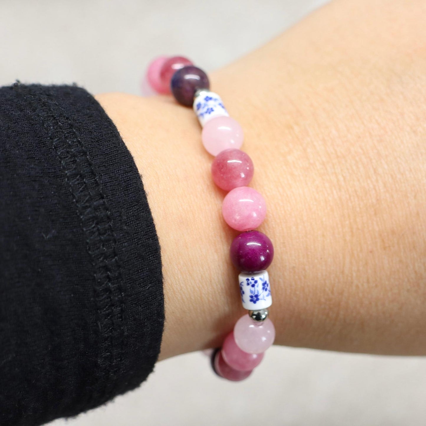 BLUSH LISBOA | Natuursteen armband mix | 8mm | Normal Fit