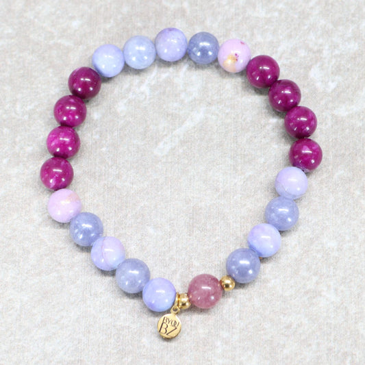 EVENING FLORENCE | Natuursteen armband mix | 8mm | Normal Fit