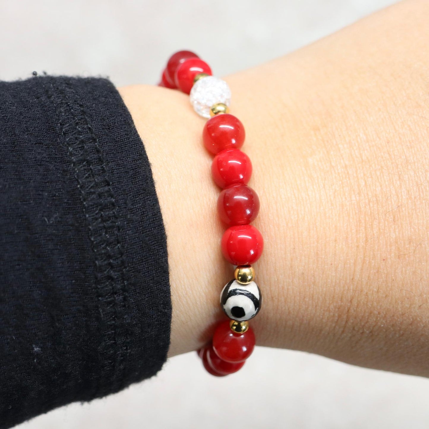 BHUTAN FIRE | Natuursteen armband mix | 8mm | Normal Fit