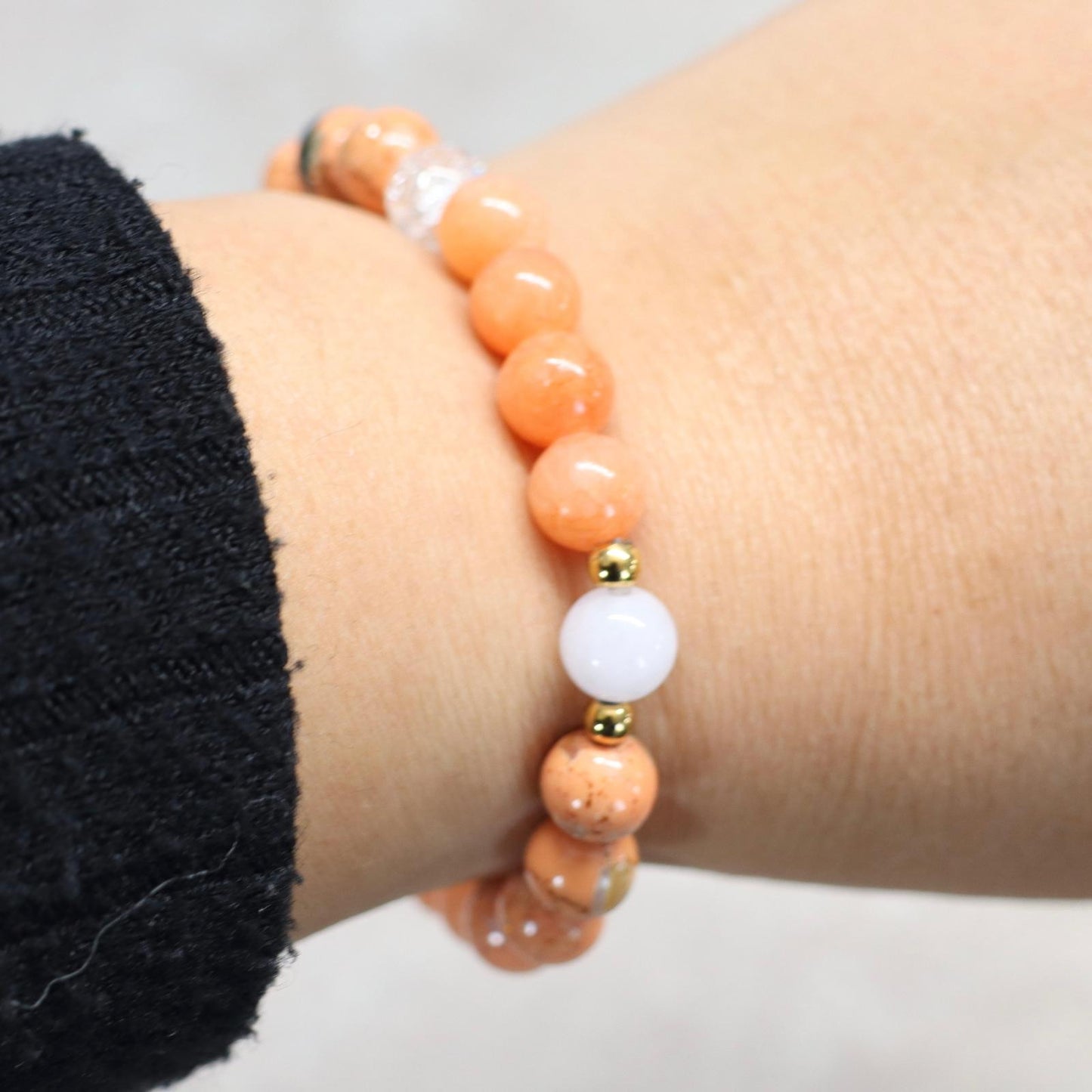 PLAYA DEL CARMEN | Natuursteen armband mix | 8mm | Normal Fit