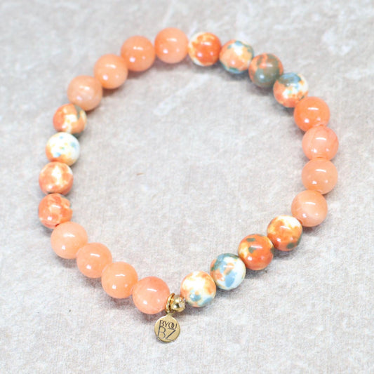 SEDONA GLOW | Natuursteen armband mix | 8mm | Normal Fit
