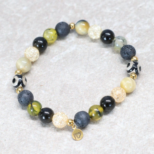 CAIRO NIGHTS | Natuursteen armband mix | 8mm | Normal Fit