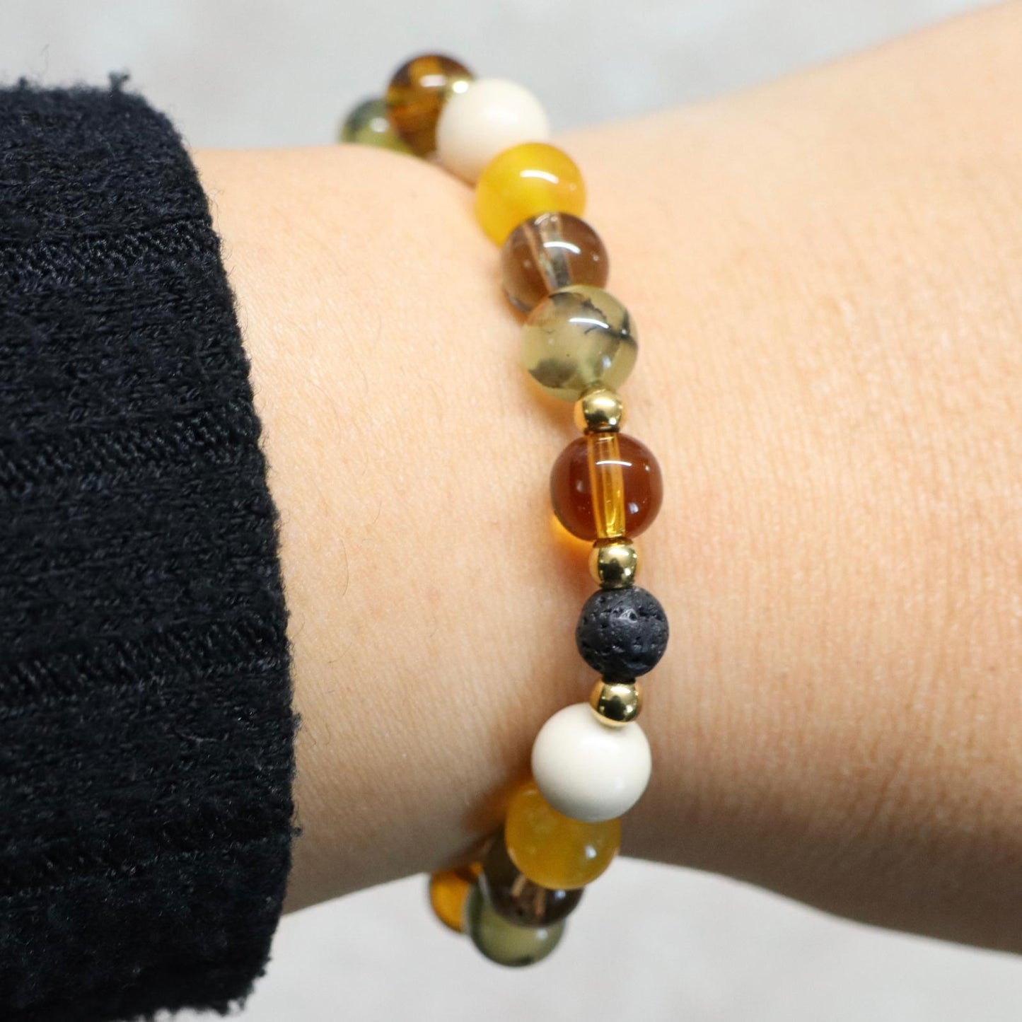 KOH PHANGAN GLOW | Natuursteen armband mix | 8mm | Normal Fit