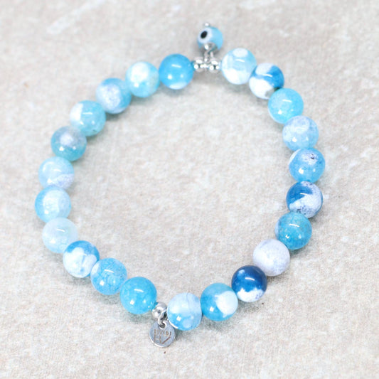 CRETE COASTLINE | Drakenader agaat armband | 8mm | Normal Fit