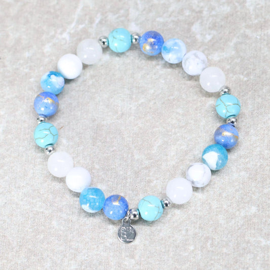 MALDIVES BREEZE | Natuursteen armband mix | 8mm | Normal Fit