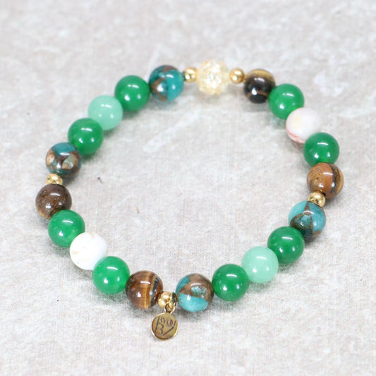 AMAZONIAN SOUL | Natuursteen armband mix | 8mm | Normal Fit