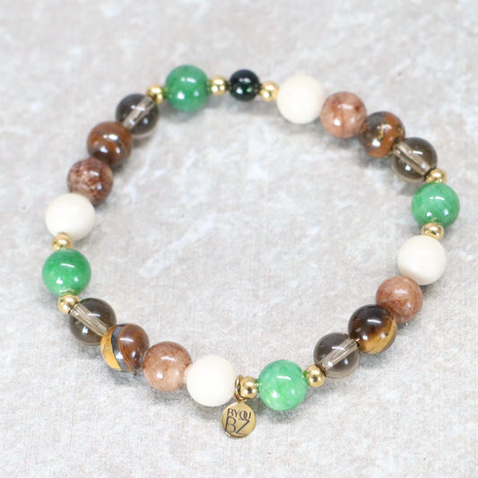CHIANG MAI EARTH | Natuursteen armband mix | 8mm | Normal Fit