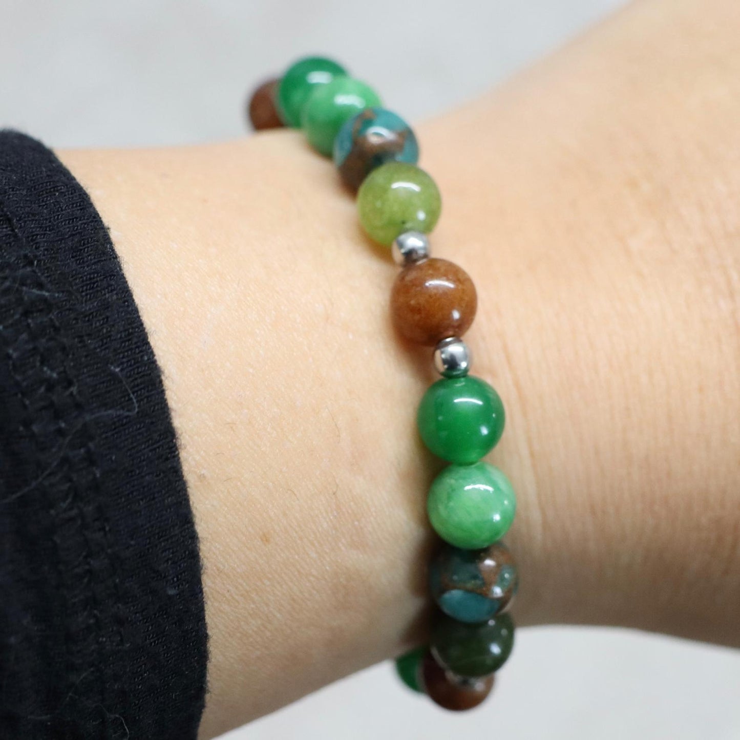 KHAO SOK SPIRIT | Natuursteen armband mix | 8mm | Normal Fit
