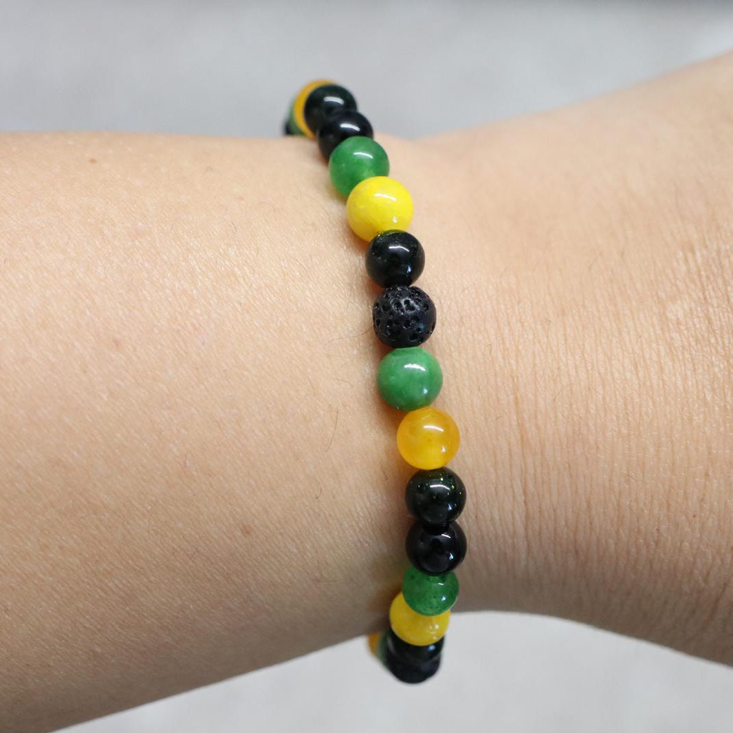 MONTEGO BAY GLOW | Natuursteen armband mix | 6mm | Normal Fit