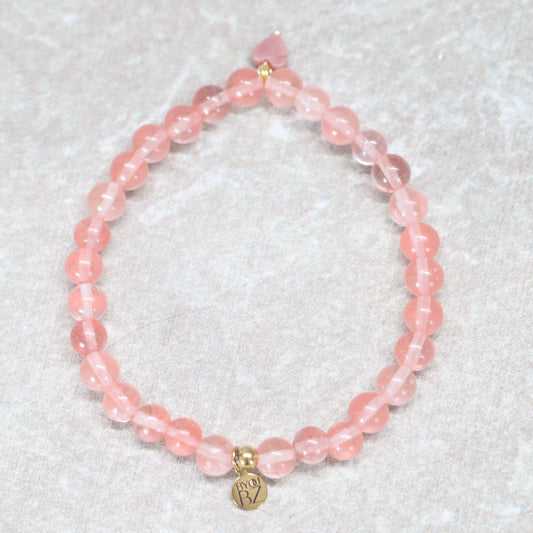 SANTA MONICA SUNSET | Watermeloenkwarts armband | 6mm | Normal Fit