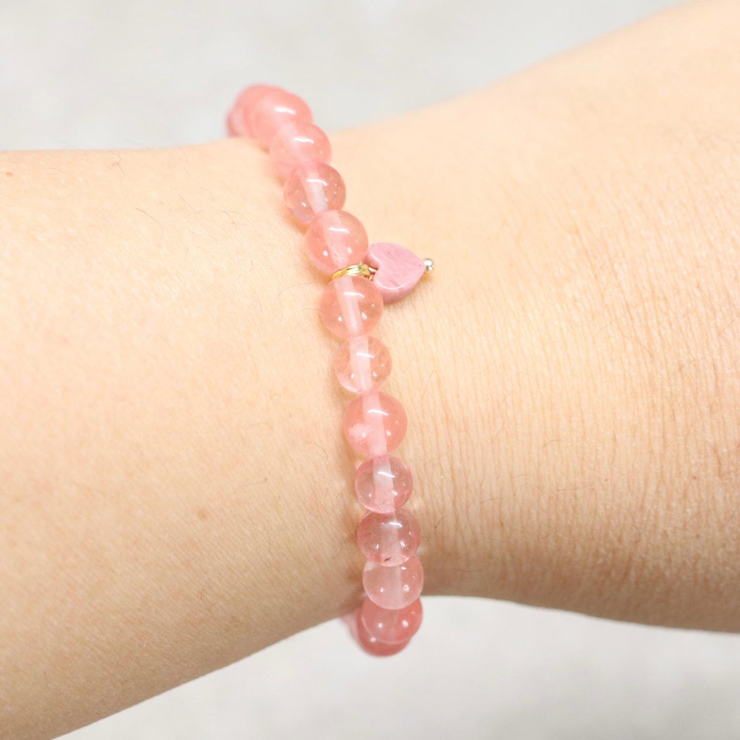 SANTA MONICA SUNSET | Watermeloenkwarts armband | 6mm | Normal Fit